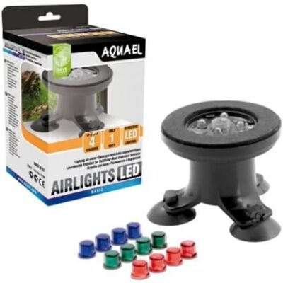 Aquael 110341 Aquarium-Luftpumpe - Mehrfarbiger Blasendiffusor - LED-Luftausströmer Aquael 110341 Aquarium-Luftpumpe - Mehrfarbiger Blasendiffusor - LED-Luftausströmer