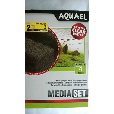 Aquael Fan 3 Plus Akvariefilter Svamp - 2 St Aquael Fan 3 Plus Akvariefilter Svamp - 2 St