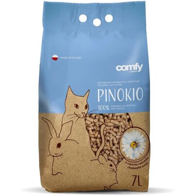 COMFY Pinokio Fenyőfa alapú macskatiszta - Kamilla - 21 L COMFY Pinokio Fenyőfa alapú macskatiszta - Kamilla - 21 L