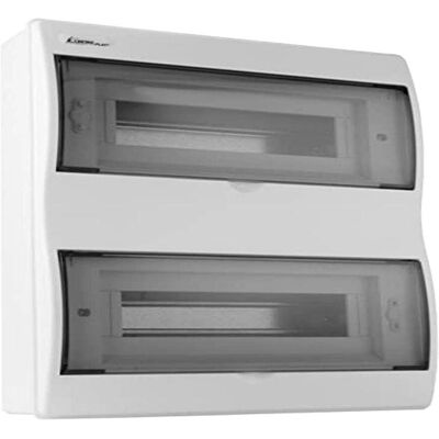 Elektro-Plast RN-24 Verteilerkasten - 2x12 Module, Weiß, IP40, Transparenttüren Elektro-Plast RN-24 Verteilerkasten - 2x12 Module, Weiß, IP40, Transparenttüren