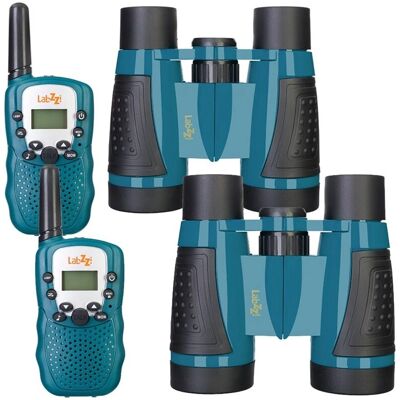 Gyerekek kültéri szett - Kék - Walkie Talkie & Binokuláris Gyerekek kültéri szett - Kék - Walkie Talkie & Binokuláris