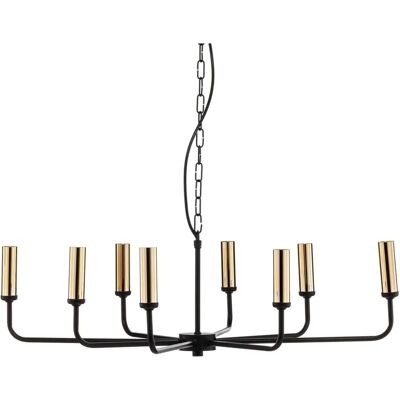 Domiluce - Ampli - Schwarz/Gold - 8-Licht - Kronleuchter Domiluce - Ampli - Schwarz/Gold - 8-Licht - Kronleuchter