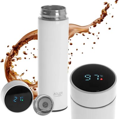 Adler Weißer Thermos mit LED-Anzeige - Thermos Adler Weißer Thermos mit LED-Anzeige - Thermos