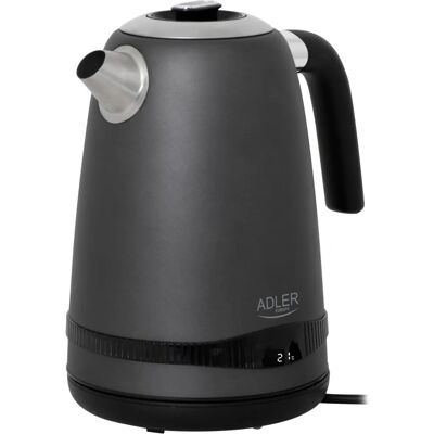 Bouilloire en Acier 1,7L Gris Satiné - Kettle - Publicité Bouilloire en Acier 1,7L Gris Satiné - Kettle - Publicité
