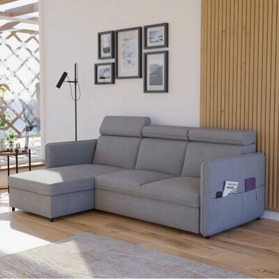 Idohome - Beni - Gris clair - 140x84x220 cm - Canapé - Publicité Idohome - Beni - Gris clair - 140x84x220 cm - Canapé - Publicité