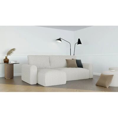 Idohome 3-Sitzer-Ecksofa - Beige - 98x83x244cm - Sofa Idohome 3-Sitzer-Ecksofa - Beige - 98x83x244cm - Sofa