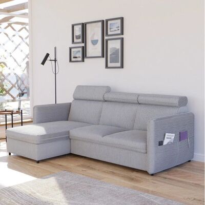 Idohome - Beni - Gris clair - 140x84x220 cm - Sofa - Publicité Idohome - Beni - Gris clair - 140x84x220 cm - Sofa - Publicité