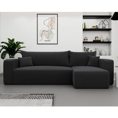 Idohome - 3/4-Sitzer-Ecksofa - Gris foncé - Sofa - Publicité Idohome - 3/4-Sitzer-Ecksofa - Gris foncé - Sofa - Publicité