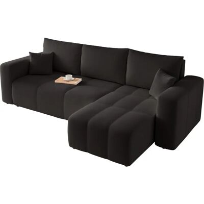 Idohome Canapé d'angle Réversible Noir - Convertible - Publicité Idohome Canapé d'angle Réversible Noir - Convertible - Publicité