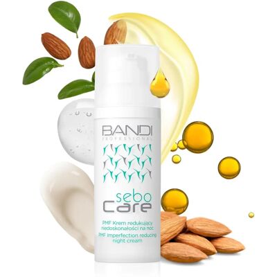 Crème de nuit PMF Bandi Sebo Care - Réduit imperfections & pores - Publicité Crème de nuit PMF Bandi Sebo Care - Réduit imperfections & pores - Publicité