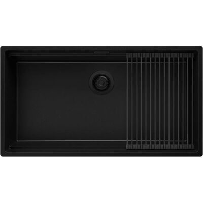 Primagran - Prague 90 Slim Level XXL - 86x47 cm - Noir - Évier - Publicité Primagran - Prague 90 Slim Level XXL - 86x47 cm - Noir - Évier - Publicité