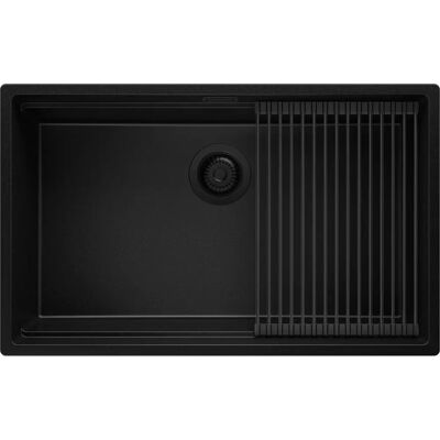 Primagran Praga 80 Level XXL - 76x47cm - 1 bol - Noir - Évier sous plan - Publicité Primagran Praga 80 Level XXL - 76x47cm - 1 bol - Noir - Évier sous plan - Publicité