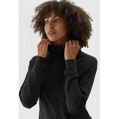 4F Damen Schwarz Slim Fit Sweatshirt - Damen-Sweatshirt für kaltes Wetter 4F Damen Schwarz Slim Fit Sweatshirt - Damen-Sweatshirt für kaltes Wetter