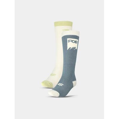 Șosete snowboard pentru femei 4F - Biela - Mărimea 39-42 Șosete snowboard pentru femei 4F - Biela - Mărimea 39-42