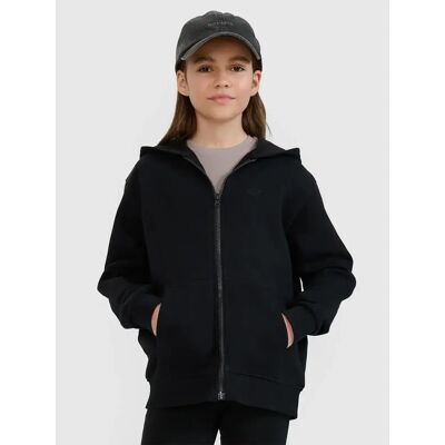Hanorac negru 4F pentru fete - Unisex casual sportiv Hanorac negru 4F pentru fete - Unisex casual sportiv