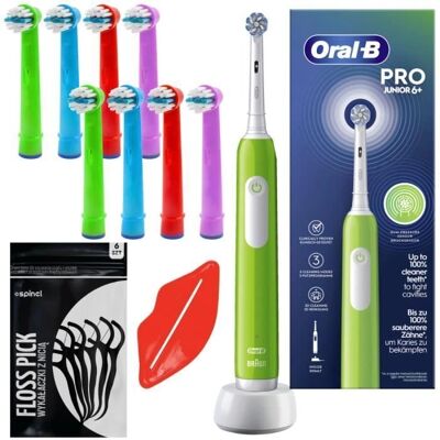 Elektryczna szczoteczka do zębów Oral-B Pro Junior - Zielona - Szczoteczka elektryczna Elektryczna szczoteczka do zębów Oral-B Pro Junior - Zielona - Szczoteczka elektryczna
