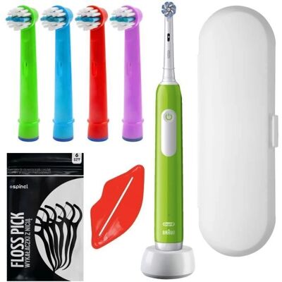 Elektryczna szczoteczka do zębów Oral-B Pro Junior 6+ Zielona - Usuwanie płytki Elektryczna szczoteczka do zębów Oral-B Pro Junior 6+ Zielona - Usuwanie płytki