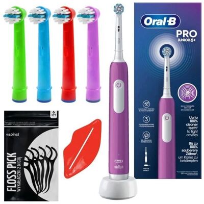 Elektrometrowy szczoteczka do zębów Junior Pro Fioletowa Oral-B - Szczoteczka elektryczna Elektrometrowy szczoteczka do zębów Junior Pro Fioletowa Oral-B - Szczoteczka elektryczna