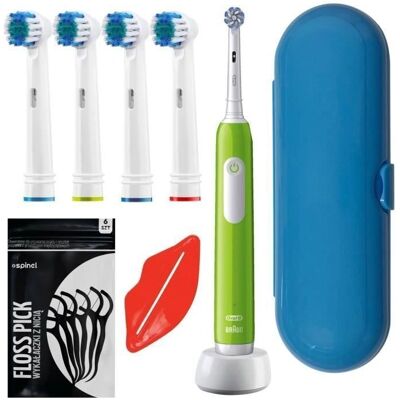 Szczoteczka elektryczna Oral-B Pro Junior 6+ - Zielona/Niebieska - Dzieci 6+ Szczoteczka elektryczna Oral-B Pro Junior 6+ - Zielona/Niebieska - Dzieci 6+