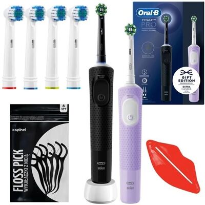 Elektryczna szczoteczka do zębów Oral-B Vitality Pro D103 Duo - Szczoteczka z dwoma rączkami Elektryczna szczoteczka do zębów Oral-B Vitality Pro D103 Duo - Szczoteczka z dwoma rączkami