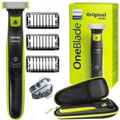 Trymer do brody Philips Oneblade - Przyjazny dla skóry, Mokry i Suchy - Etui w zestawie Trymer do brody Philips Oneblade - Przyjazny dla skóry, Mokry i Suchy - Etui w zestawie