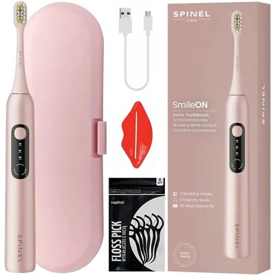 ESITEO Różowa szczoteczka soniczna - 3 tryby, USB-C, etui - Szczoteczka elektryczna ESITEO Różowa szczoteczka soniczna - 3 tryby, USB-C, etui - Szczoteczka elektryczna
