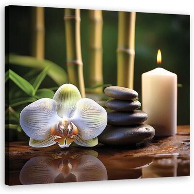 Feeby Impression sur Toile - Composition Zen - 30x30 - Décoration Murale - Publicité Feeby Impression sur Toile - Composition Zen - 30x30 - Décoration Murale - Publicité