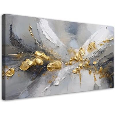 Feeby Abstraction Doré Glamour - Impression sur Toile 100x50 - Décoration Murale - Publicité Feeby Abstraction Doré Glamour - Impression sur Toile 100x50 - Décoration Murale - Publicité