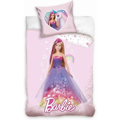 Růžová Dětská Povlečení Barbie - Set Povlečení z Bavlny Růžová Dětská Povlečení Barbie - Set Povlečení z Bavlny