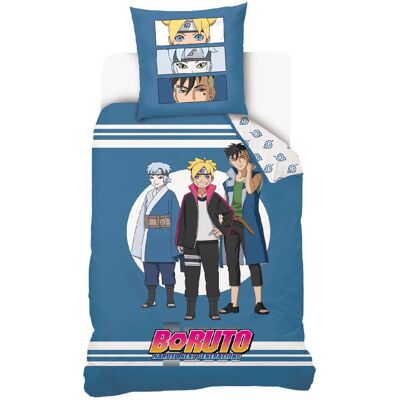 Boruto Niebieska Bawełniana Poszwa 140x200cm - Pościel Boruto Niebieska Bawełniana Poszwa 140x200cm - Pościel