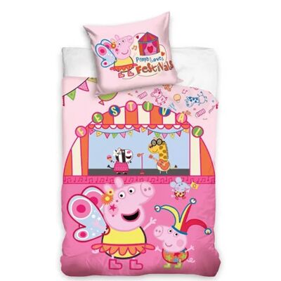 Peppa Pig - Festival - 140x200 cm - Poszewka na kołdrę Peppa Pig - Festival - 140x200 cm - Poszewka na kołdrę
