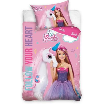 Różowa Pościel Barbie z Bawełny - Narzuta Różowa Pościel Barbie z Bawełny - Narzuta