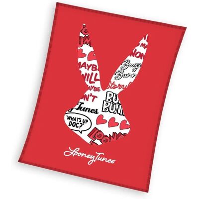 Looney Tunes Bugs Bunny Fleece Karo - Deken Looney Tunes Bugs Bunny Fleece Karo - Deken