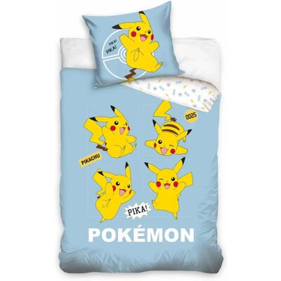 Pokémon Pikachu Monivärinen Vuodevaatesetti - Kattopussilakana, Tyynynpäällinen - 140x200cm Pokémon Pikachu Monivärinen Vuodevaatesetti - Kattopussilakana, Tyynynpäällinen - 140x200cm