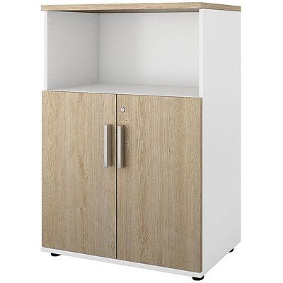 Kaiserkraft Portland Schrank - Weiß gebürstet / Eiche Kaiserkraft Portland Schrank - Weiß gebürstet / Eiche