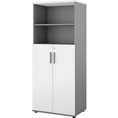 KaiserKraft Portland Schrank - Hellgrau / Weiß - Stauraumschrank KaiserKraft Portland Schrank - Hellgrau / Weiß - Stauraumschrank