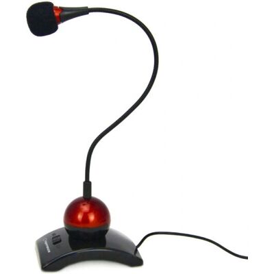 Microfone Esperanza EH130 - Preto, Vermelho - Microfone Microfone Esperanza EH130 - Preto, Vermelho - Microfone