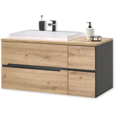 BALCULINA - Memphis - grey/artisan oak - vanity cabinet BALCULINA - Memphis - grey/artisan oak - vanity cabinet