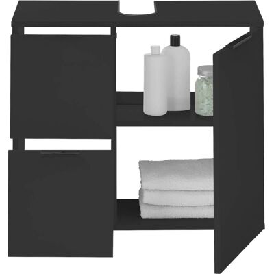 Xora Badezimmer-Schrank - 70/60/35 cm - Schwarz Xora Badezimmer-Schrank - 70/60/35 cm - Schwarz