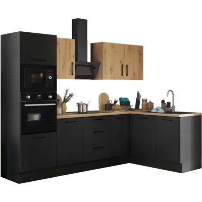 BALCULINA Turin Küchen Set - Schwarz - Komplettküche mit Geräten BALCULINA Turin Küchen Set - Schwarz - Komplettküche mit Geräten