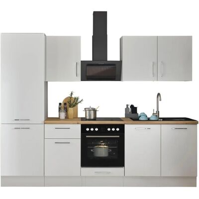 Balculina Turin Küchenzeile - 270cm, mit E-Geräten & Eichen-Arbeitsplatte Balculina Turin Küchenzeile - 270cm, mit E-Geräten & Eichen-Arbeitsplatte