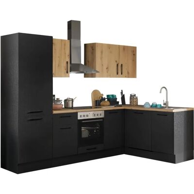 BALCULINA Turin - Schwarze Winkelküche mit Varianten BALCULINA Turin - Schwarze Winkelküche mit Varianten