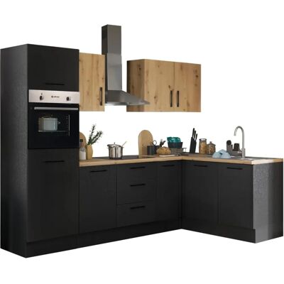 BALCULINA Turin Schwarz Winkelküche - Küche BALCULINA Turin Schwarz Winkelküche - Küche