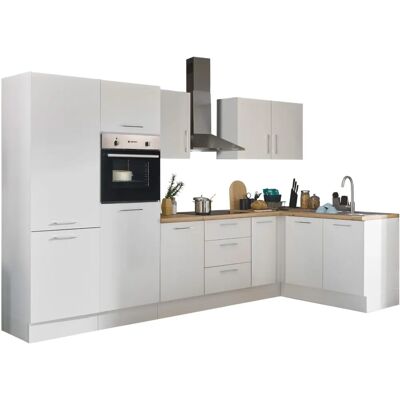 Balculina Turin Eckküchenset - Weiß - Komplettküche Balculina Turin Eckküchenset - Weiß - Komplettküche
