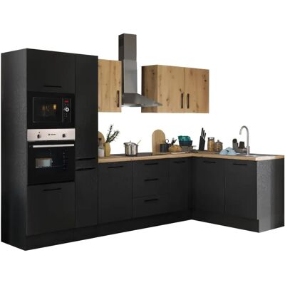 BALCULINA Turin Winkelküche - Schwarz - Komplettset BALCULINA Turin Winkelküche - Schwarz - Komplettset