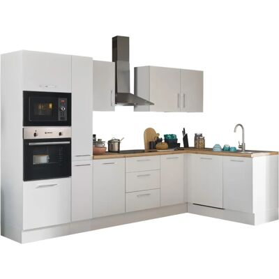 BALCULINA Turin Eckküche - Weiß Matt - 310cm x 60cm x 211cm BALCULINA Turin Eckküche - Weiß Matt - 310cm x 60cm x 211cm