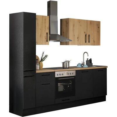 BALCULINA Turin Küchenzeile - Modern, Matt Schwarz, 250cm BALCULINA Turin Küchenzeile - Modern, Matt Schwarz, 250cm