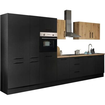 Balculina Turin Küchenzeile - Schwarz - Küchenmöbel-Set Balculina Turin Küchenzeile - Schwarz - Küchenmöbel-Set