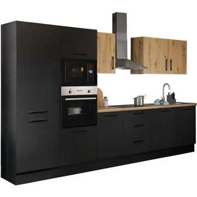 BALCULINA Turin Schwarz Küchenzeile - Komplettküchen-Set BALCULINA Turin Schwarz Küchenzeile - Komplettküchen-Set
