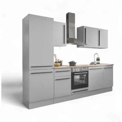 BALCULINA Denver Winkelküche - Grau matt, lanzelot Eiche - 280x211x60cm BALCULINA Denver Winkelküche - Grau matt, lanzelot Eiche - 280x211x60cm